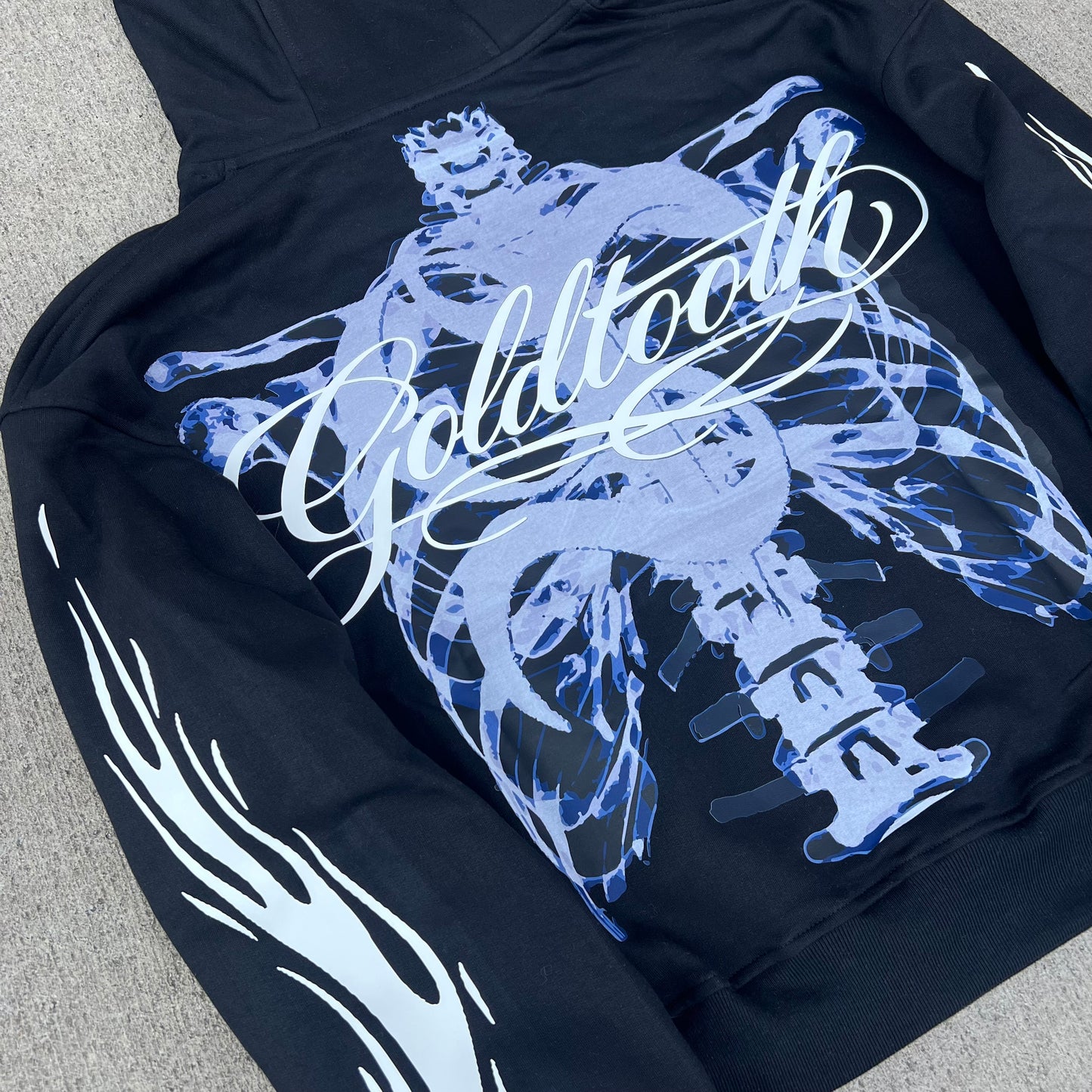 Hoodie Boxy Fit GT Skeleton white