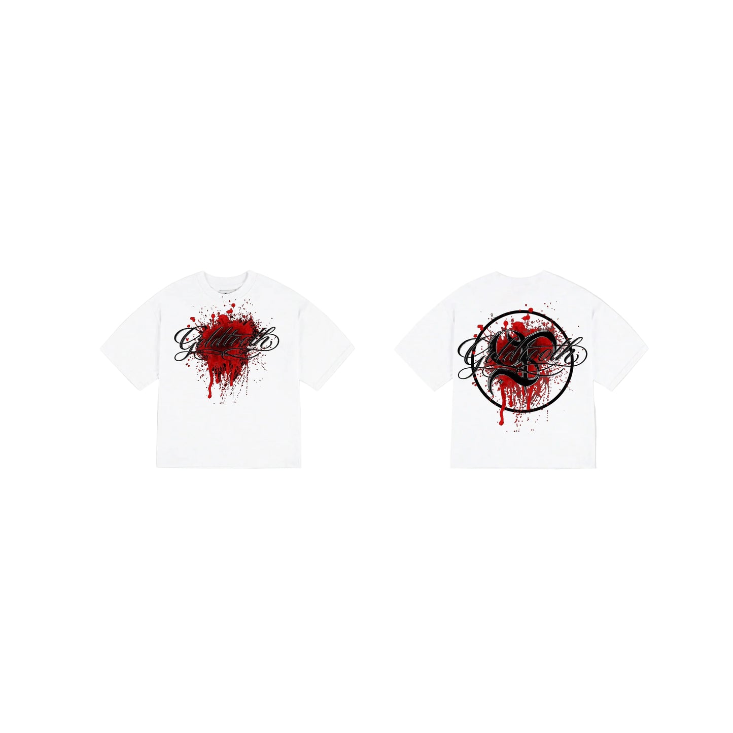 T-shirt White “GT BLOOD” Oversize