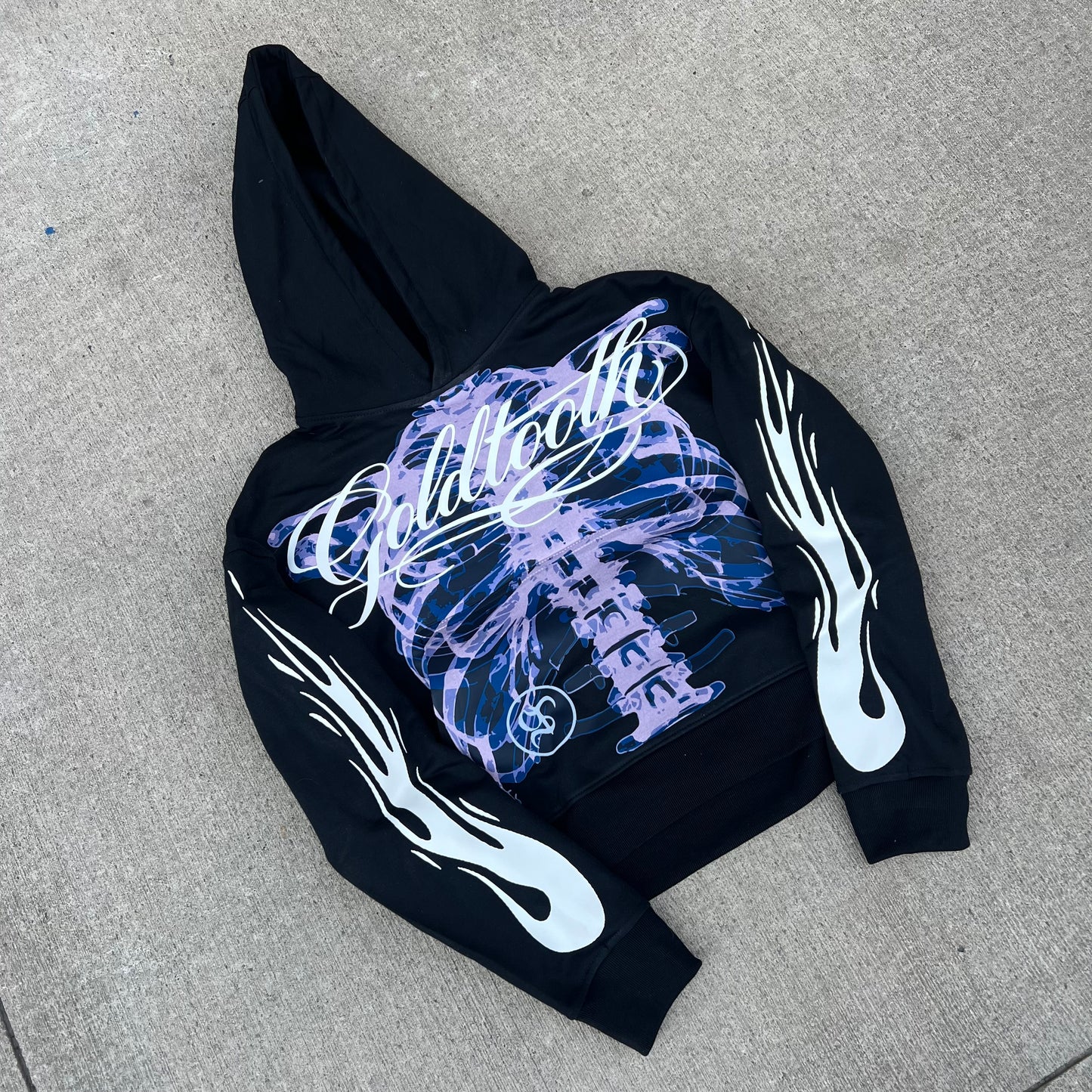 Hoodie Boxy Fit GT Skeleton Pink