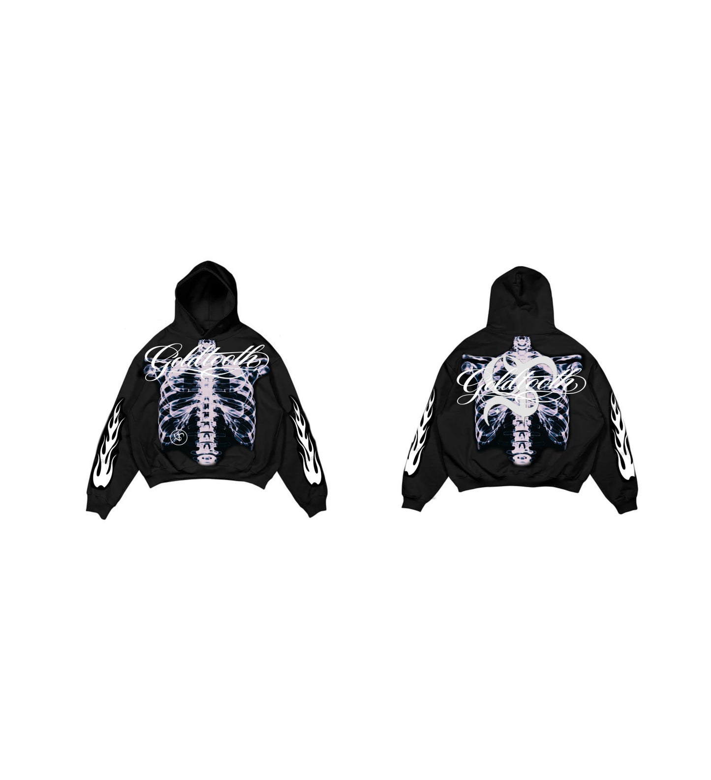 Hoodie Boxy Fit GT Skeleton Pink