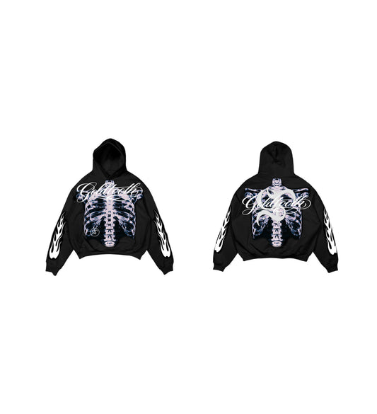 Hoodie Boxy Fit GT Skeleton Pink