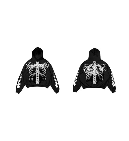 Hoodie Boxy Fit GT Skeleton white