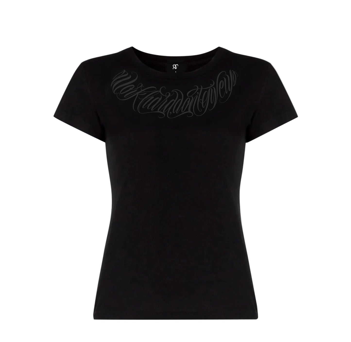 Baby Tee GT lettering Negro y Negro