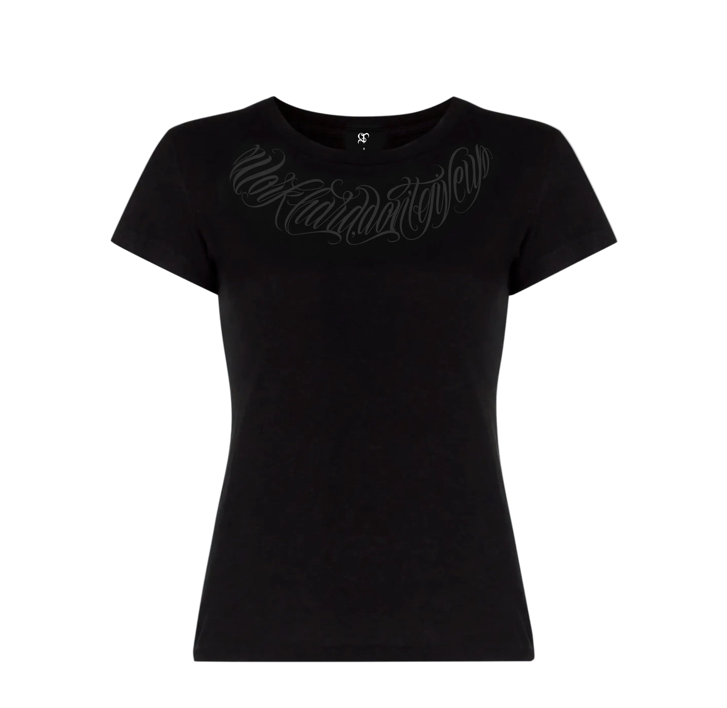 Baby Tee GT lettering Negro y Negro
