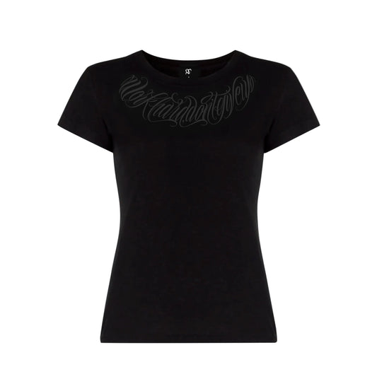 Baby Tee GT lettering Negro y Negro