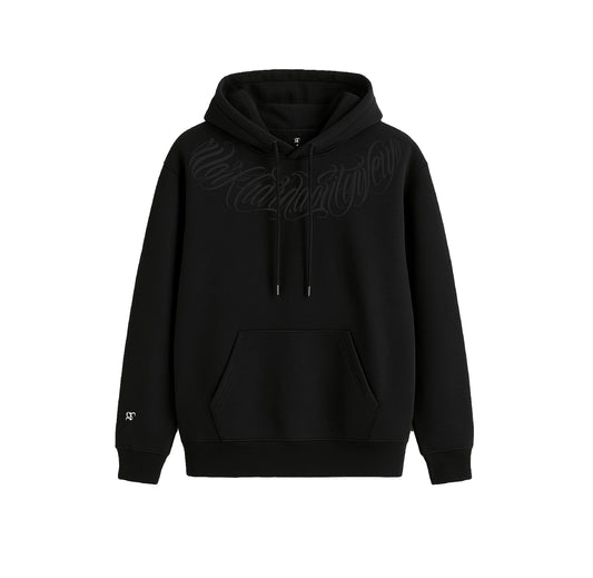 Hoodie GT Lettering Negro y Negro