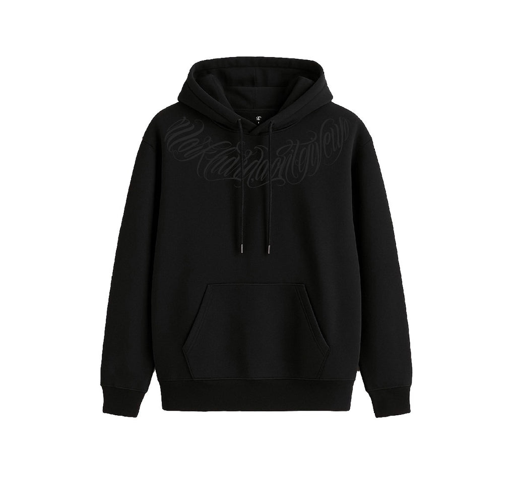 Hoodie GT Lettering Negro y Negro