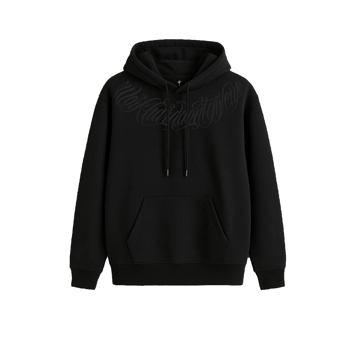 Hoodie GT Lettering Negro y Negro