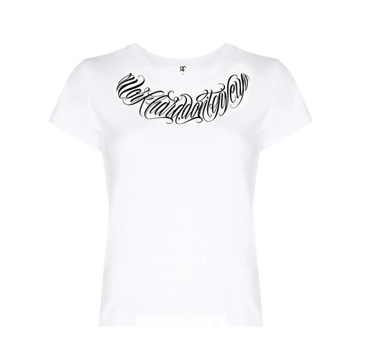 Baby Tee GT lettering Blanco y Negro