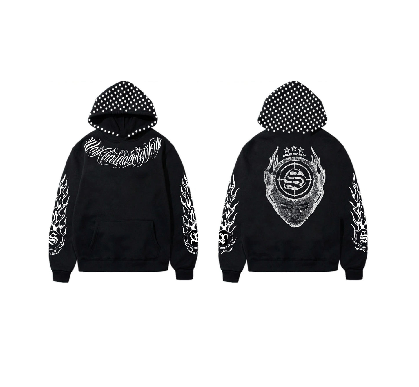 Hoodie GT x SOLDI Negro y Blanco
