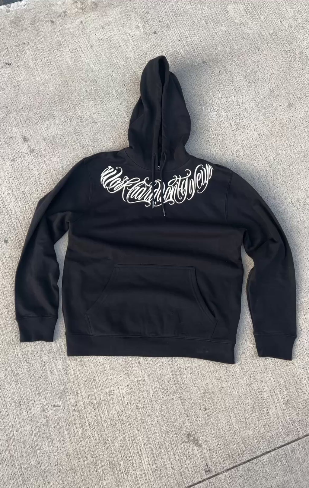 Hoodie GT Lettering Negro